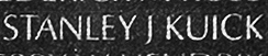 Engraving on The Wall of the name of Colonel Stanley J. Kuick, U.S. Army